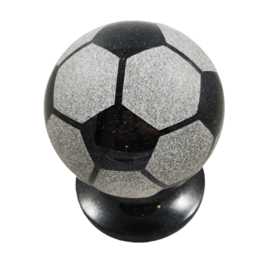 Fußball aus Granit (schwarz)