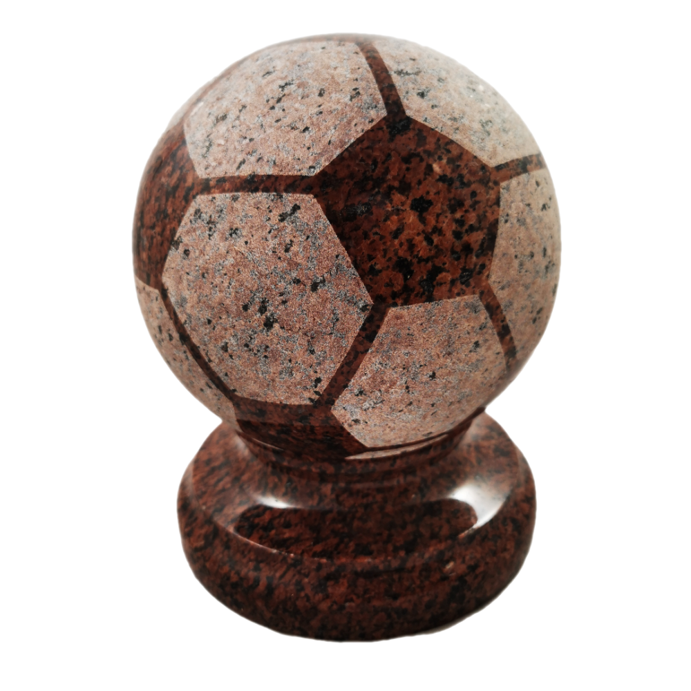 Fußball aus Granit (rot)