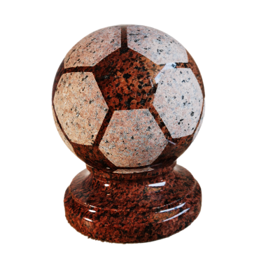 Fußball aus Granit (rot)